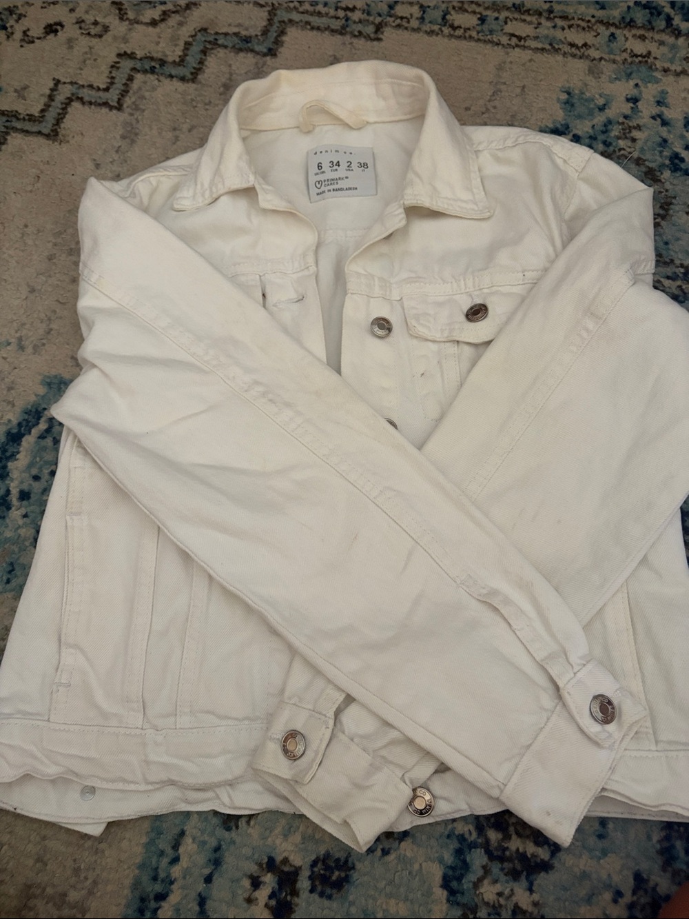 Denim&Co White Cream Denim Jacket